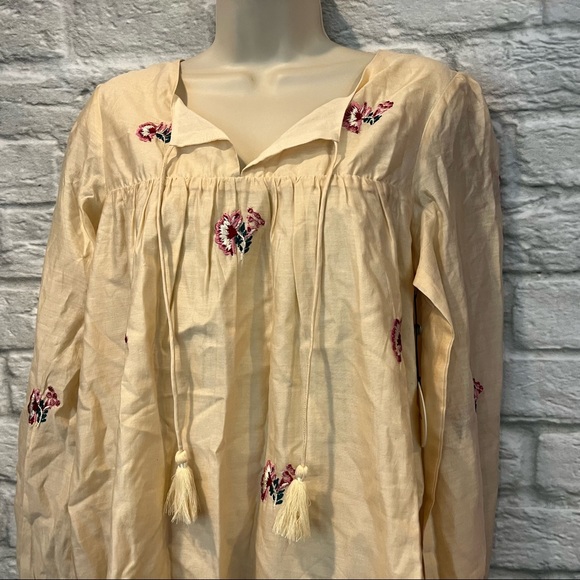 NWT Tularosa Women's XS Cream Blythe Mini Dress Cream Pink Embroidered - Picture 5 of 16